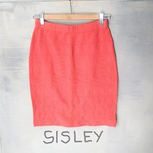 Sisley made in Italy stretch short skirt coral